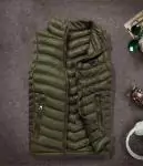 achat doudoune sans manche armani business casual chaud gilet vert